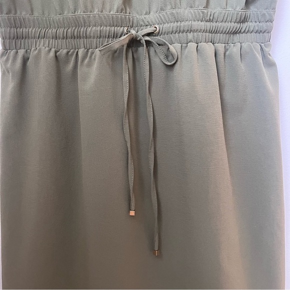 HYFVE Women's Olive Green Tie Waist Dress Size Medium - Picture 7 of 14
